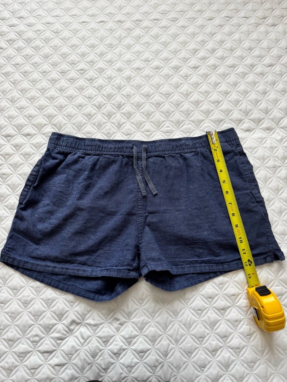 Patagonia Island Hemp Baggies Shorts 3" Pull On Woven Navy Blue Size Large - Picture 7 of 14